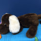 VTG 1970s LOT 2 Dakin Drooper Bean Bag Dog Plush Toys Tan Dark Brown Ground Nut - Warehouse Toys