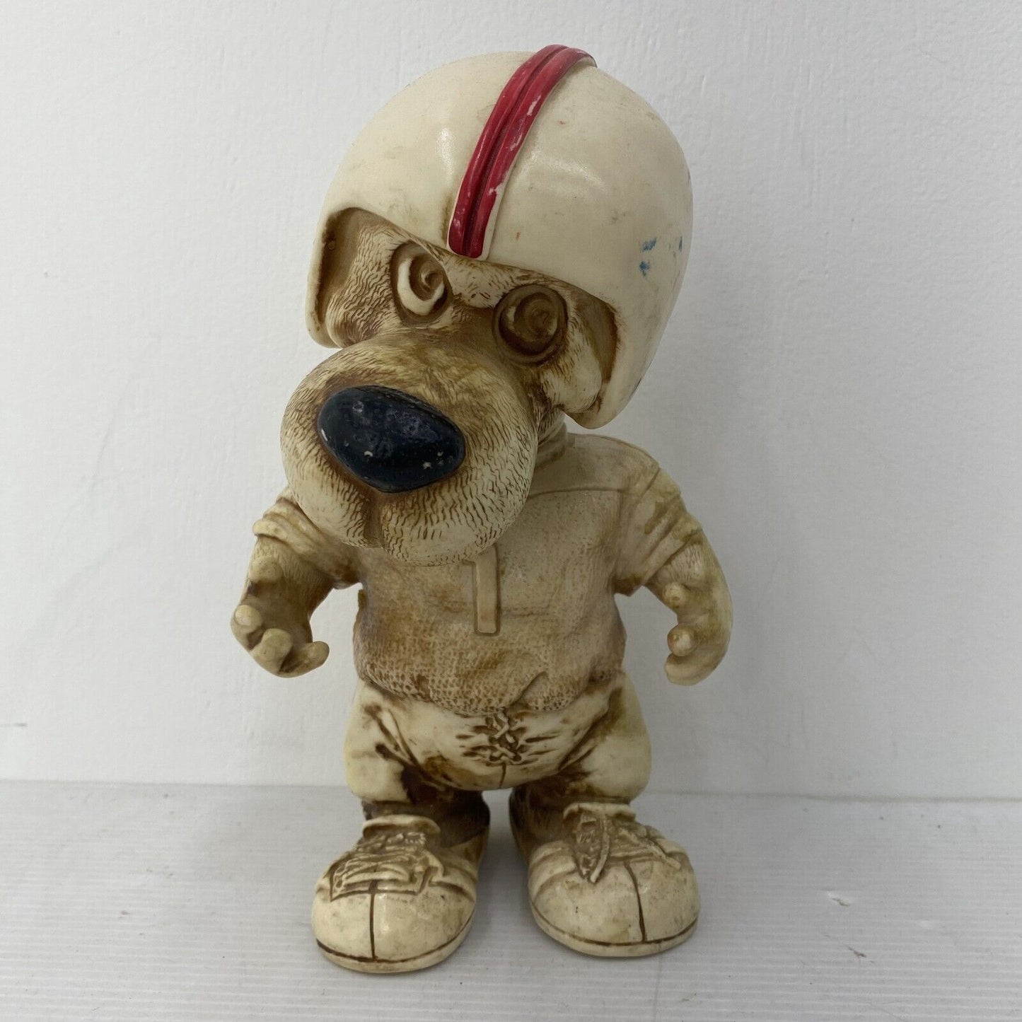 VTG 1977 Creative MFG Football Player Dog Vinyl Toy Figure 1970s Used - Warehouse Toys