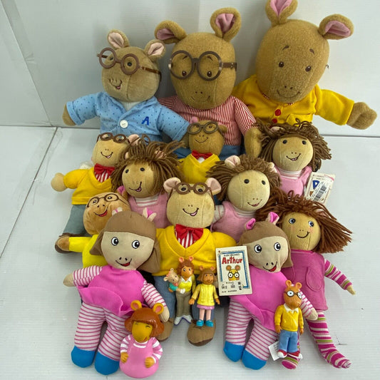 VTG 1990s PBS Kids Assorted 17 Arthur Aardvark Plush Dolls Figures Sister Eden - Warehouse Toys