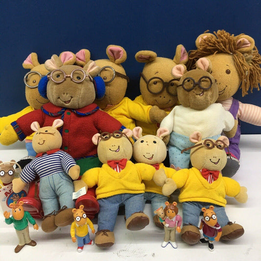 VTG 90s LOT of 12 Arthur Aardvark PBS Kids Plush & Vinyl Figures Toys Eden - Warehouse Toys