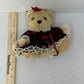 VTG Anco Tan Teddy Bear in Ruffle Victorian Dress Plush Doll Toy Used - Warehouse Toys