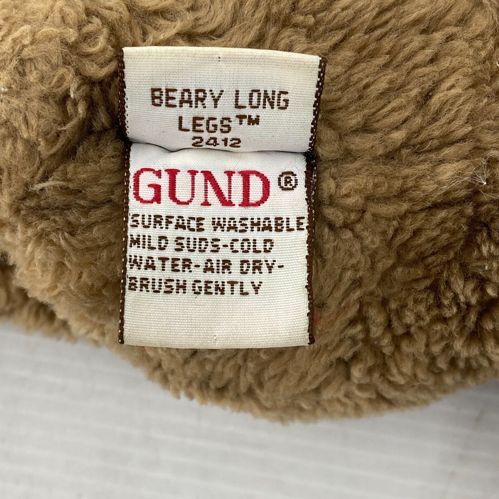 VTG GUND Beary Long Legs 2419 Brown Teddy Bear Plush Doll Toy Used - Warehouse Toys