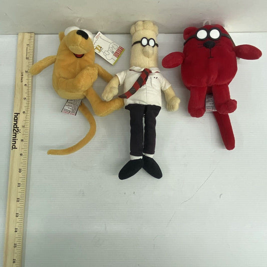 VTG GUND LOT 3 Dilbert Comic Strip Character Bean Bag Plush Catbert Dogbert - Warehouse Toys