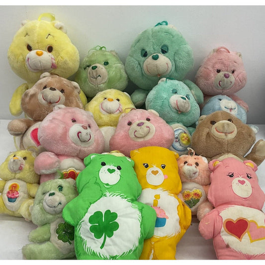 VTG LOT 18 Care Bears Plush Dolls Cousins Toys Love a Lot Share Grumpy Fun Shine - Warehouse Toys