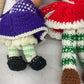 VTG LOT 2 Handmade Ice Cream Soft Bodied Crochet Macrame Knit Dolls Rubber Head - Warehouse Toys