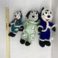 VTG LOT 3 Felix the Cat Character Plush Dolls Toys Shamrock Pajamas Winter Theme - Warehouse Toys