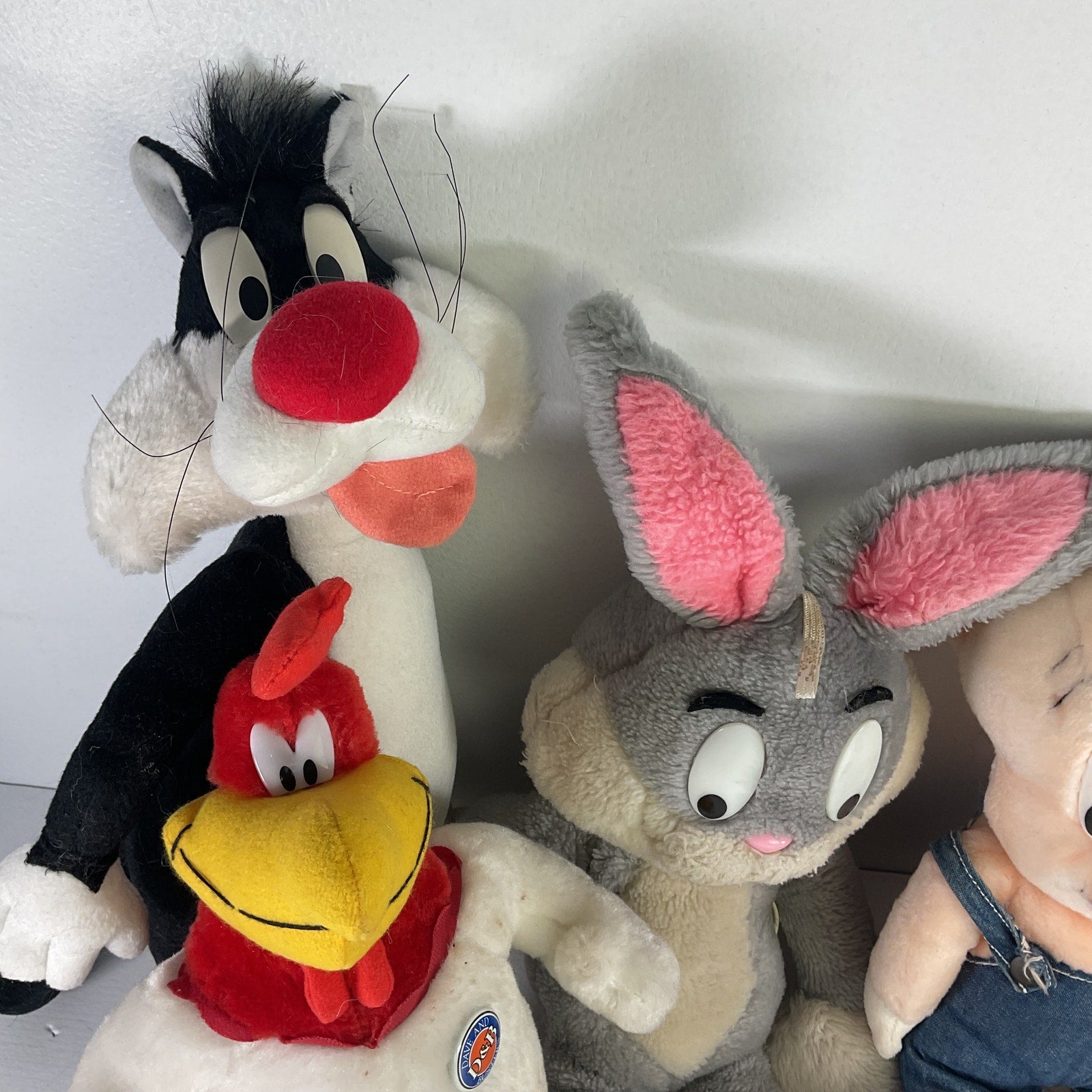 VTG Lot 5 Warner Bros Looney Tunes Plush Stuffed Toy Foghorn Leghorn Porky Pig - Warehouse Toys