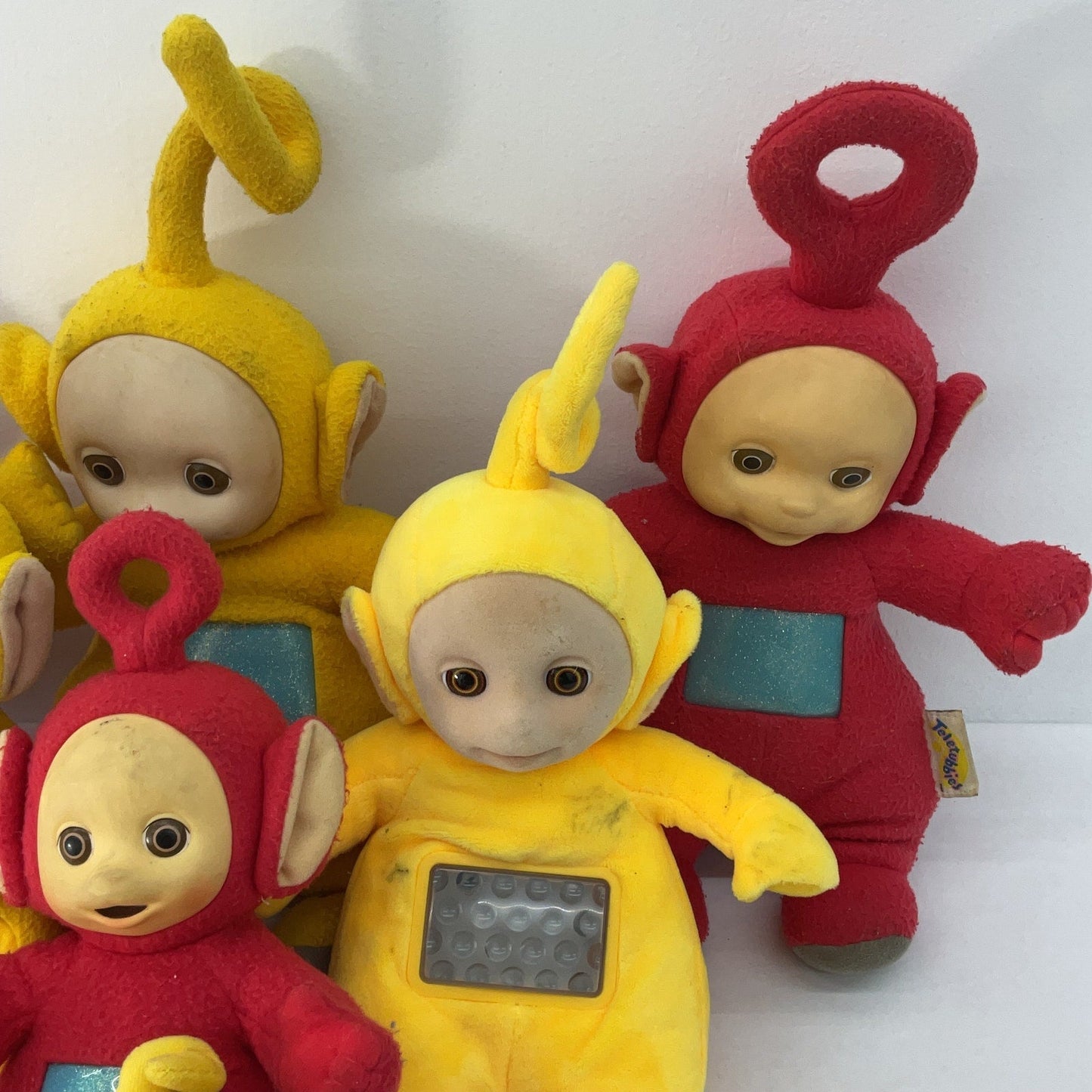 VTG LOT of 8 Teletubbies Stuffed Plush Toy Figures Laa Laa Po Used 90s PBS - Warehouse Toys