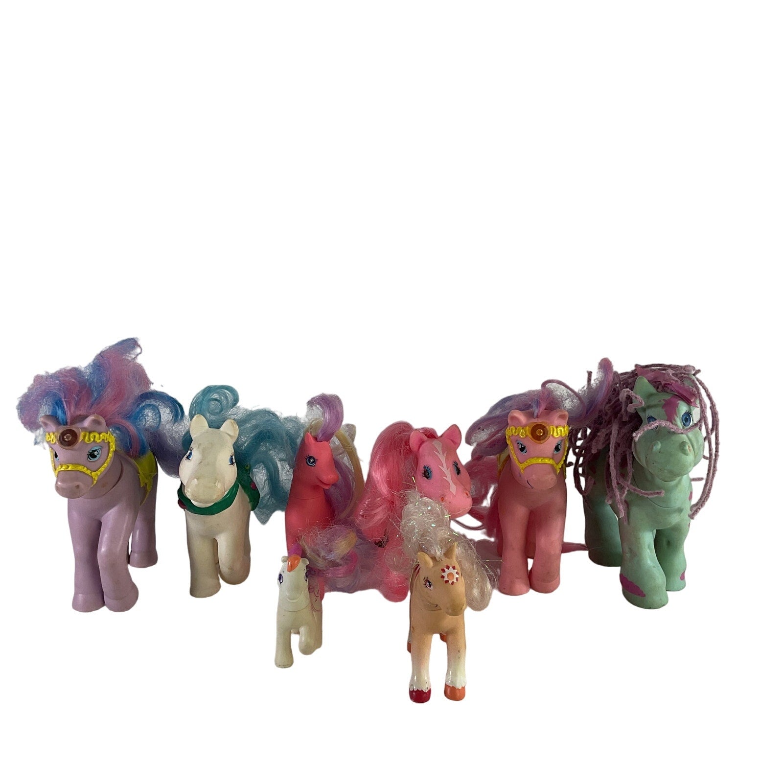 VTG Lot of 8 Various Pony Toys Lot My Little Pony Toy Animal Figure - Warehouse Toys