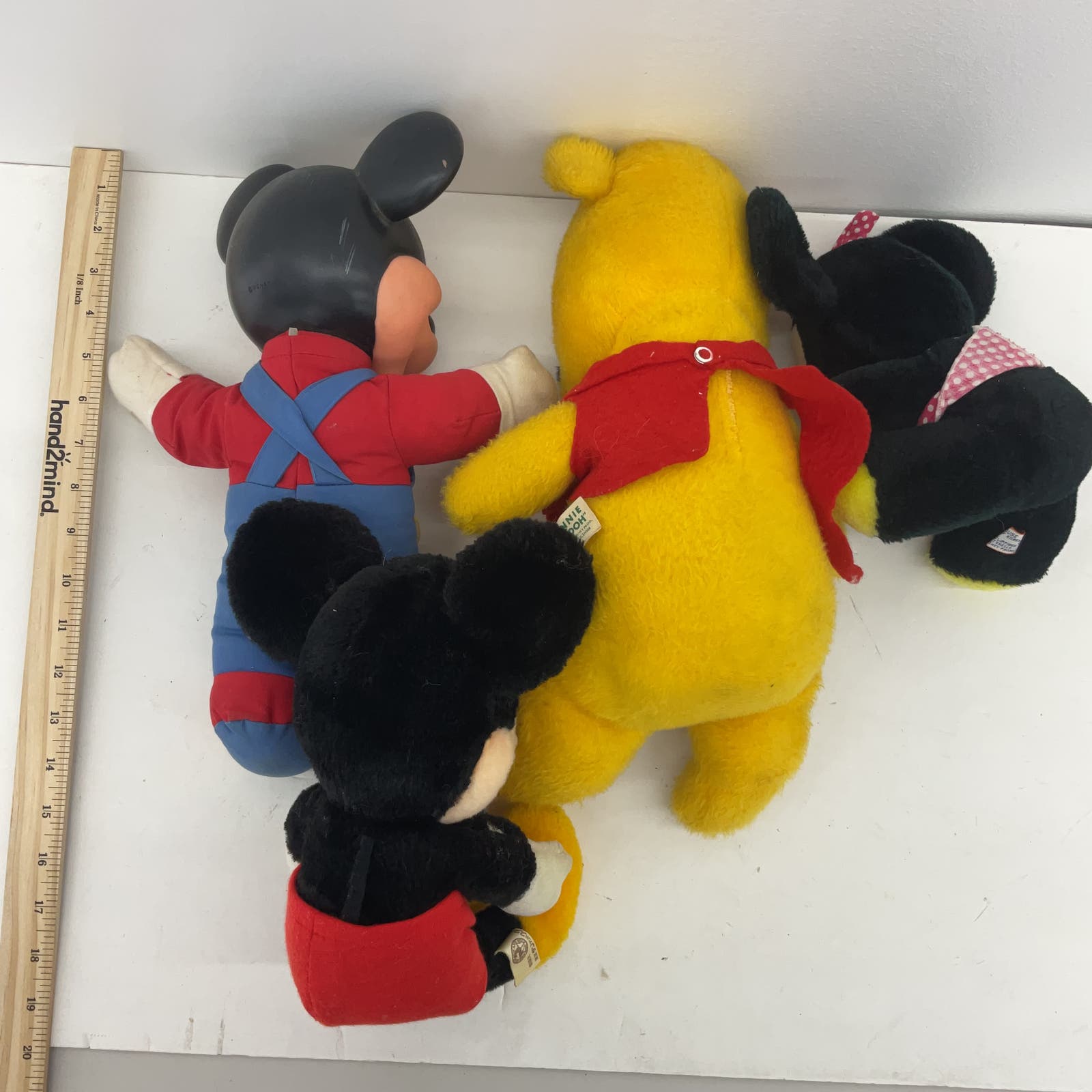 VTG Mixed LOT Used Disney Character Plush Dolls Winnie the Pooh Mickey Minnie - Warehouse Toys