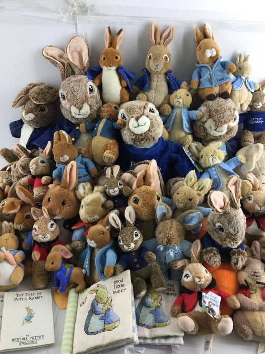 VTG & Modern 48 LOT Beatrix Potter Peter Rabbit Bunny Character Plush Eden Toys - Warehouse Toys