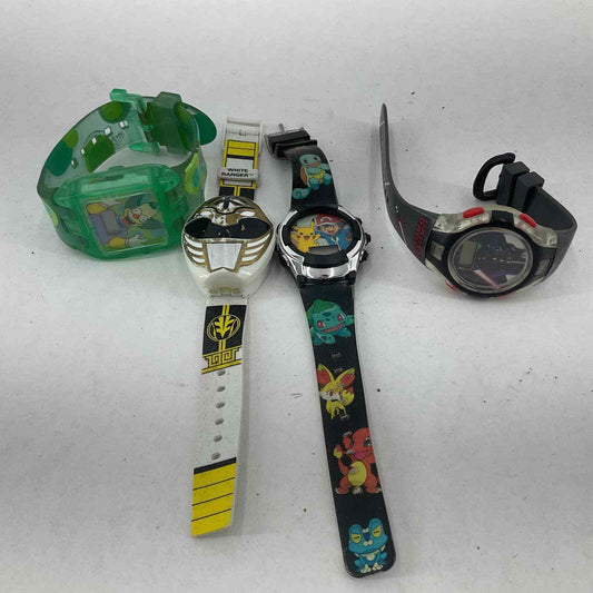 VTG & Modern Bundle of 4 Novelty Character Watches Star Wars Pokemon Simpsons - Warehouse Toys