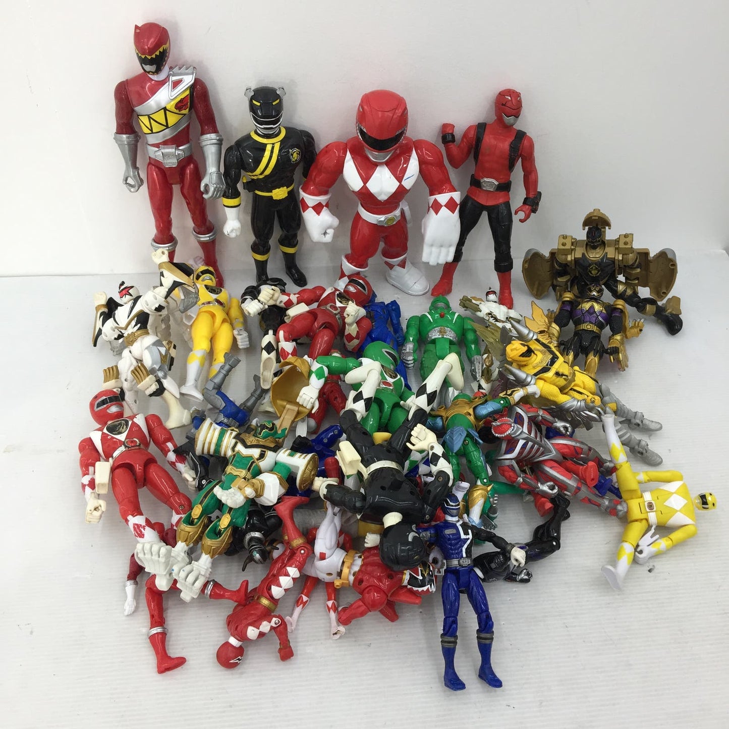 VTG & Modern LOT 10 lbs Mighty Morphin Power Rangers Action Figures Toys Red - Warehouse Toys