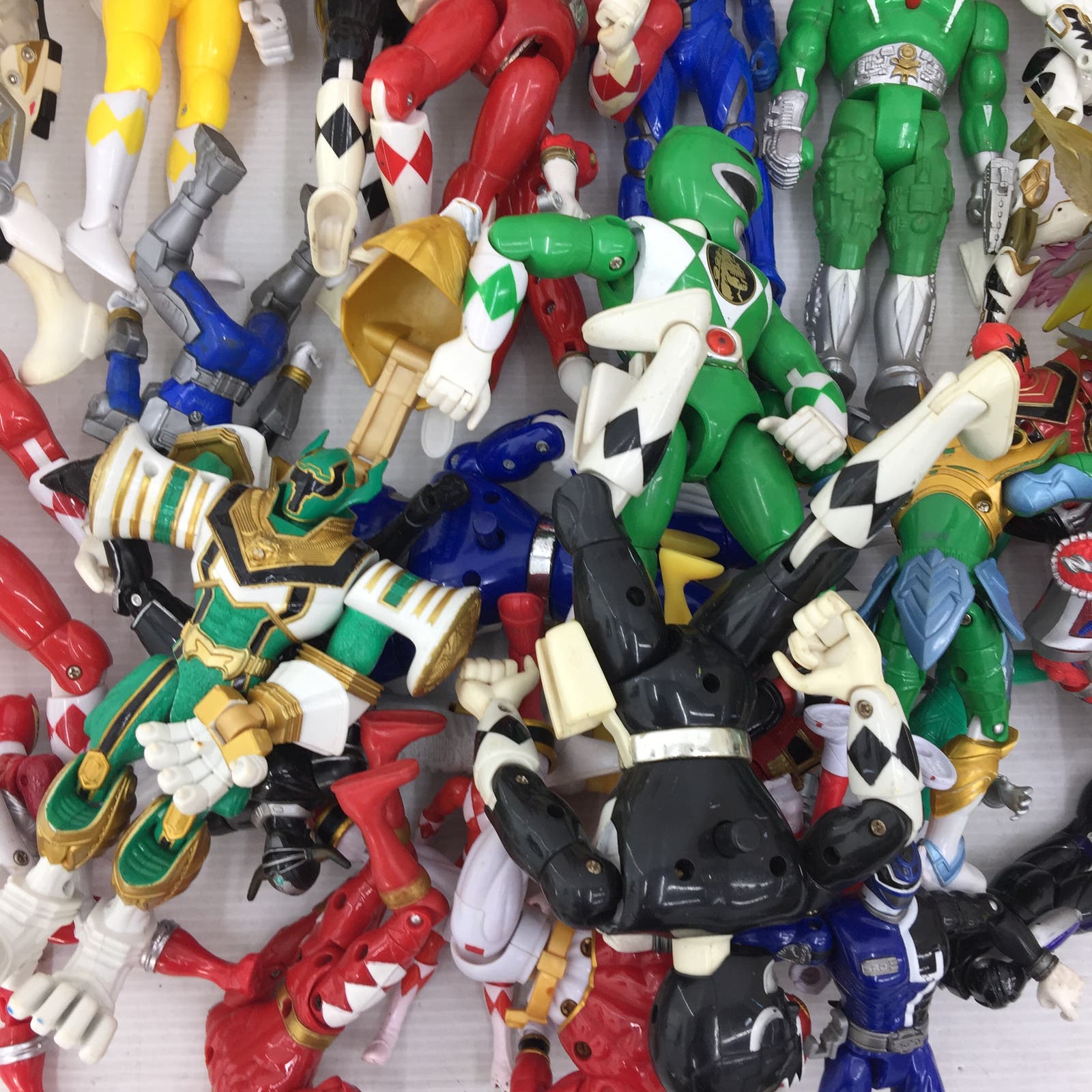 VTG & Modern LOT 10 lbs Mighty Morphin Power Rangers Action Figures Toys Red - Warehouse Toys