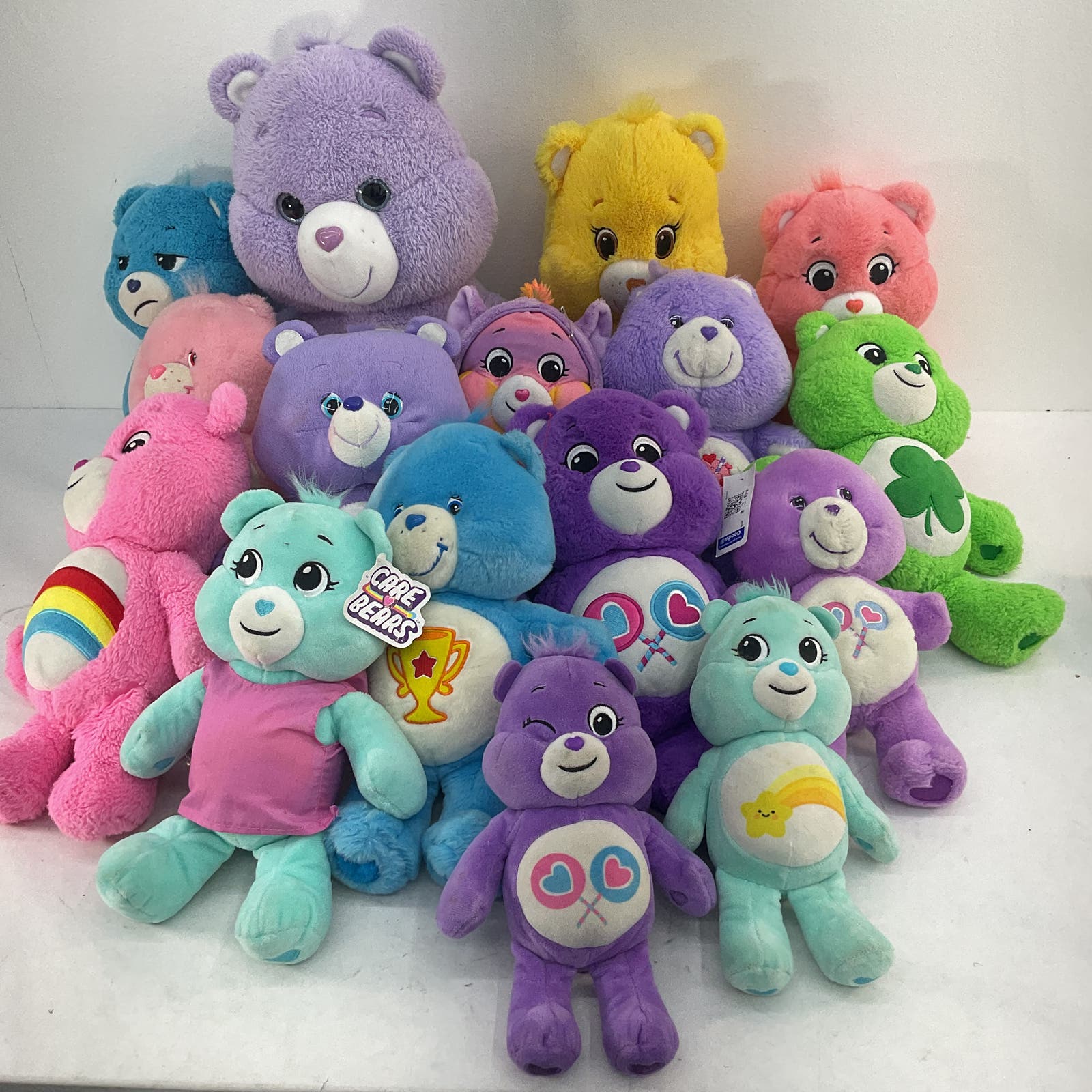 VTG & Modern LOT TCFC Care Bears Plush Dolls Good Luck Cheer Blue Green - Warehouse Toys