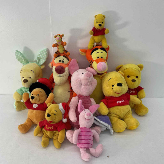 VTG & Modern Used LOT 11 Winnie the Pooh Tigger Piglet Plush Character Toy Dolls - Warehouse Toys