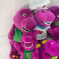 VTG PBS LOT of 7 Barney Purple Dinosaur Plush Doll Toys - Warehouse Toys