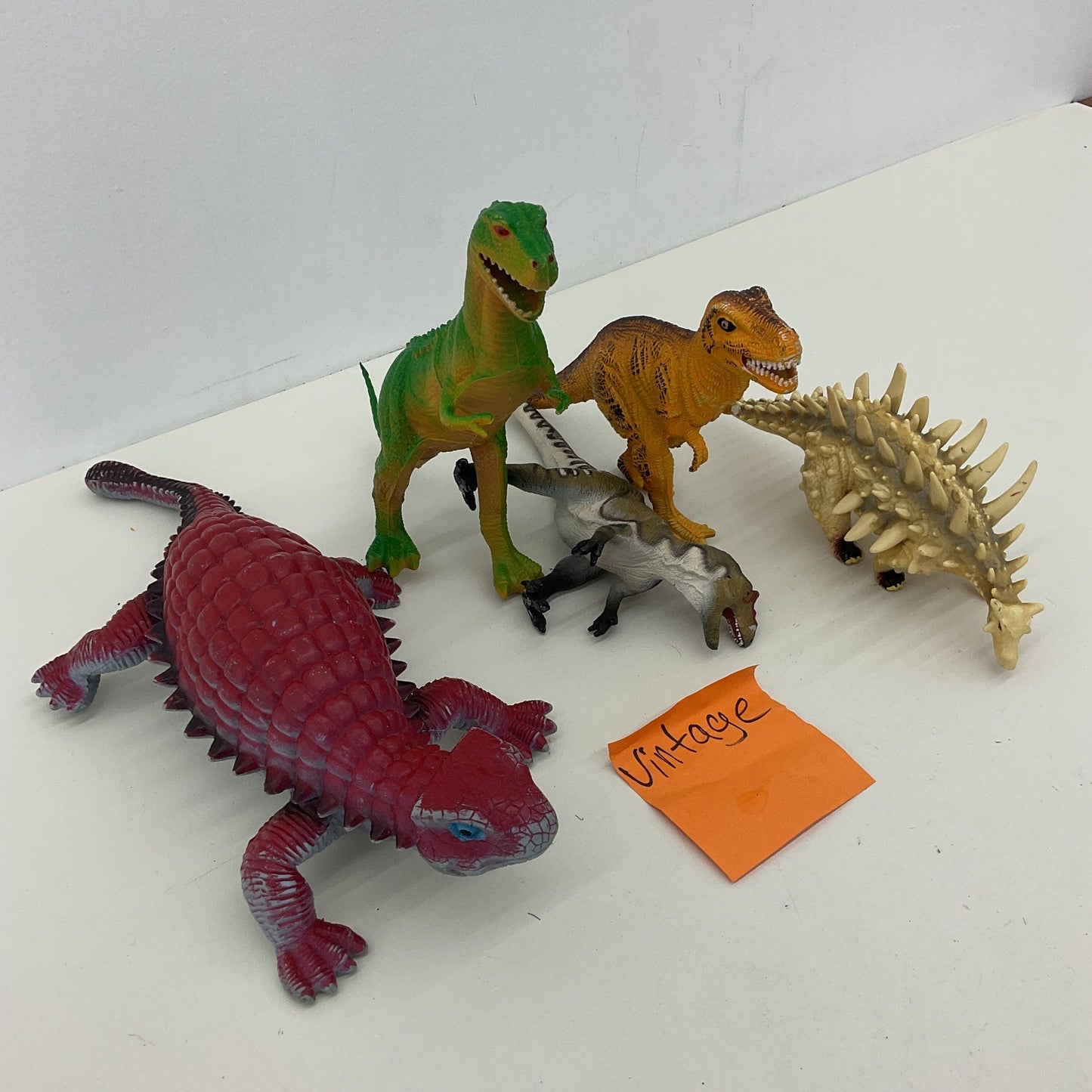 VTG Preowned Multicolor Dinosaur Action Figure Wholesale Lot - Plastic - Warehouse Toys