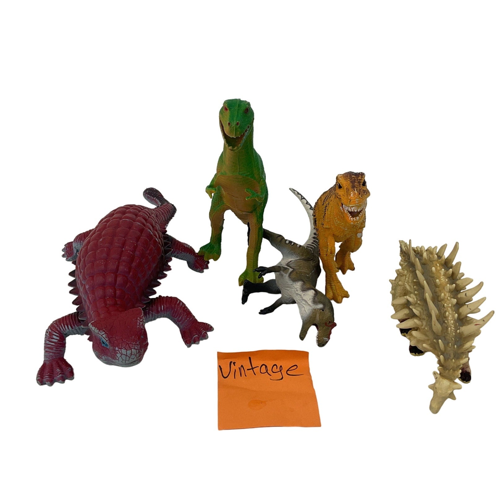 VTG Preowned Multicolor Dinosaur Action Figure Wholesale Lot - Plastic - Warehouse Toys