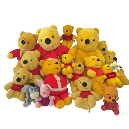 VTG Winnie The Pooh Piglet Eeyore Donkey Multicolor Stuffed Animals LOT - Warehouse Toys