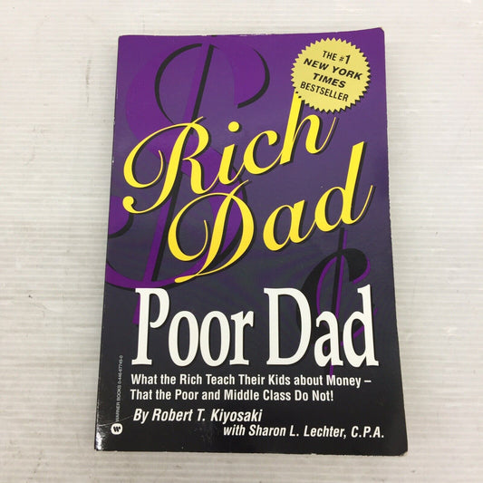 VTG Y2K Rich Dad Poor Dad by Robert T Kiyosaki & Sharon Lechter Paperback Book - Warehouse Toys