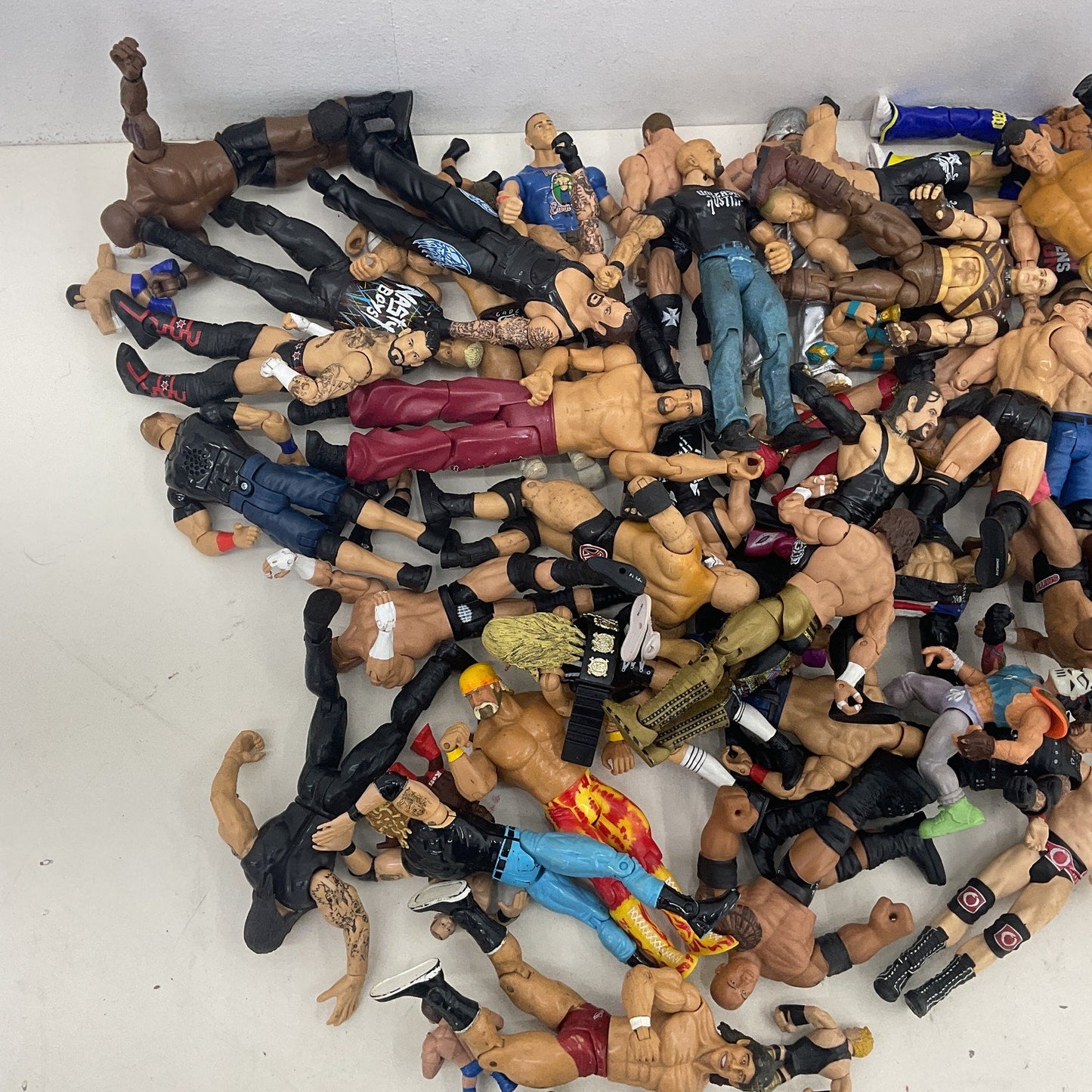 WWE WWF WCW Assorted 10 lbs Wrestling Wrestler Action Figures Toys Preowned LOT - Warehouse Toys