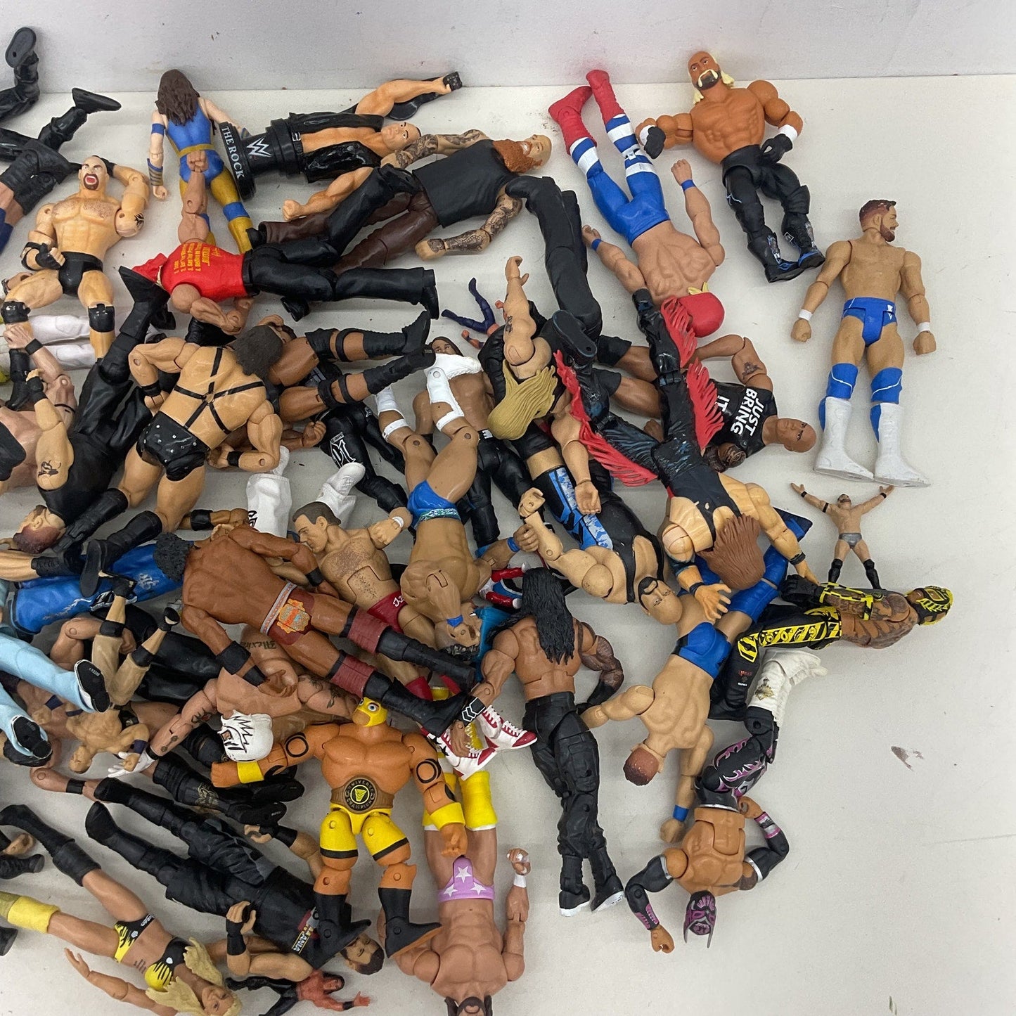 WWE WWF WCW Assorted 10 lbs Wrestling Wrestler Action Figures Toys Preowned LOT - Warehouse Toys