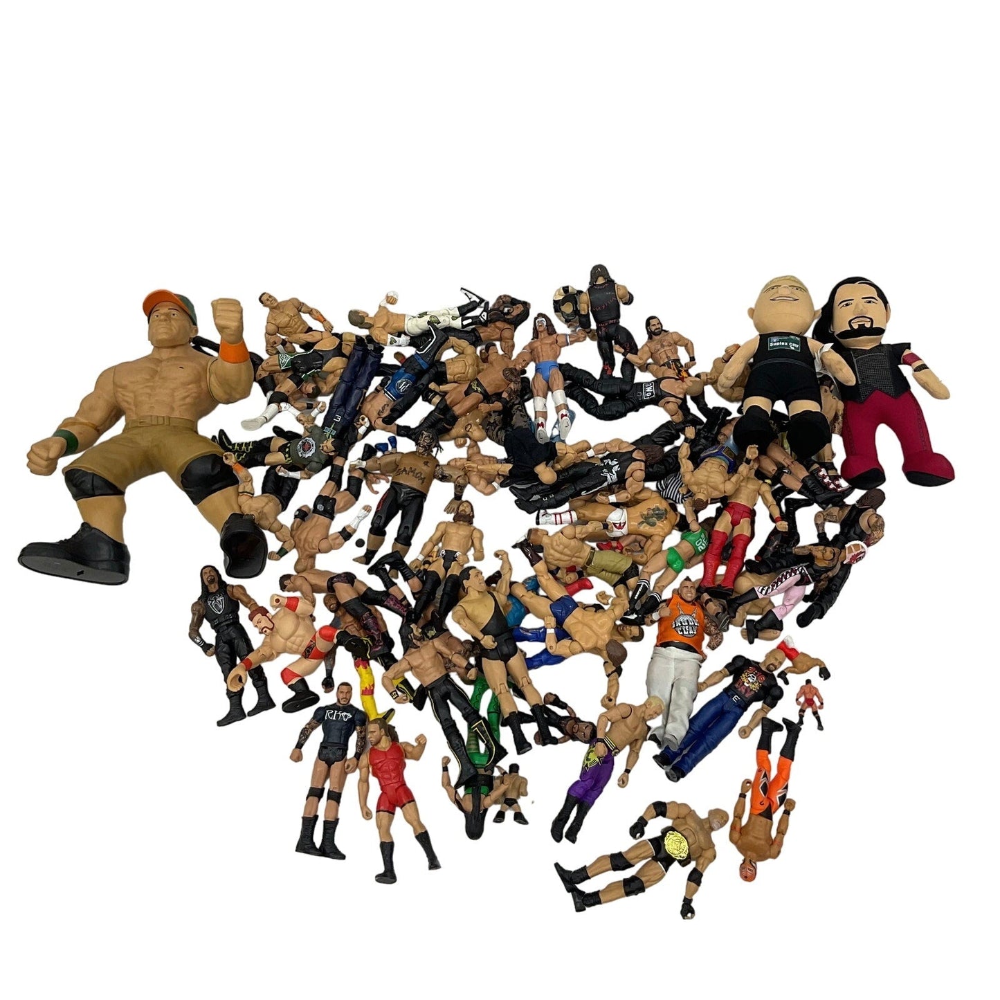 WWE WWF WCW Assorted Wrestling Wrestler 15 lbs Action Figures Toys Preowned LOT - Warehouse Toys