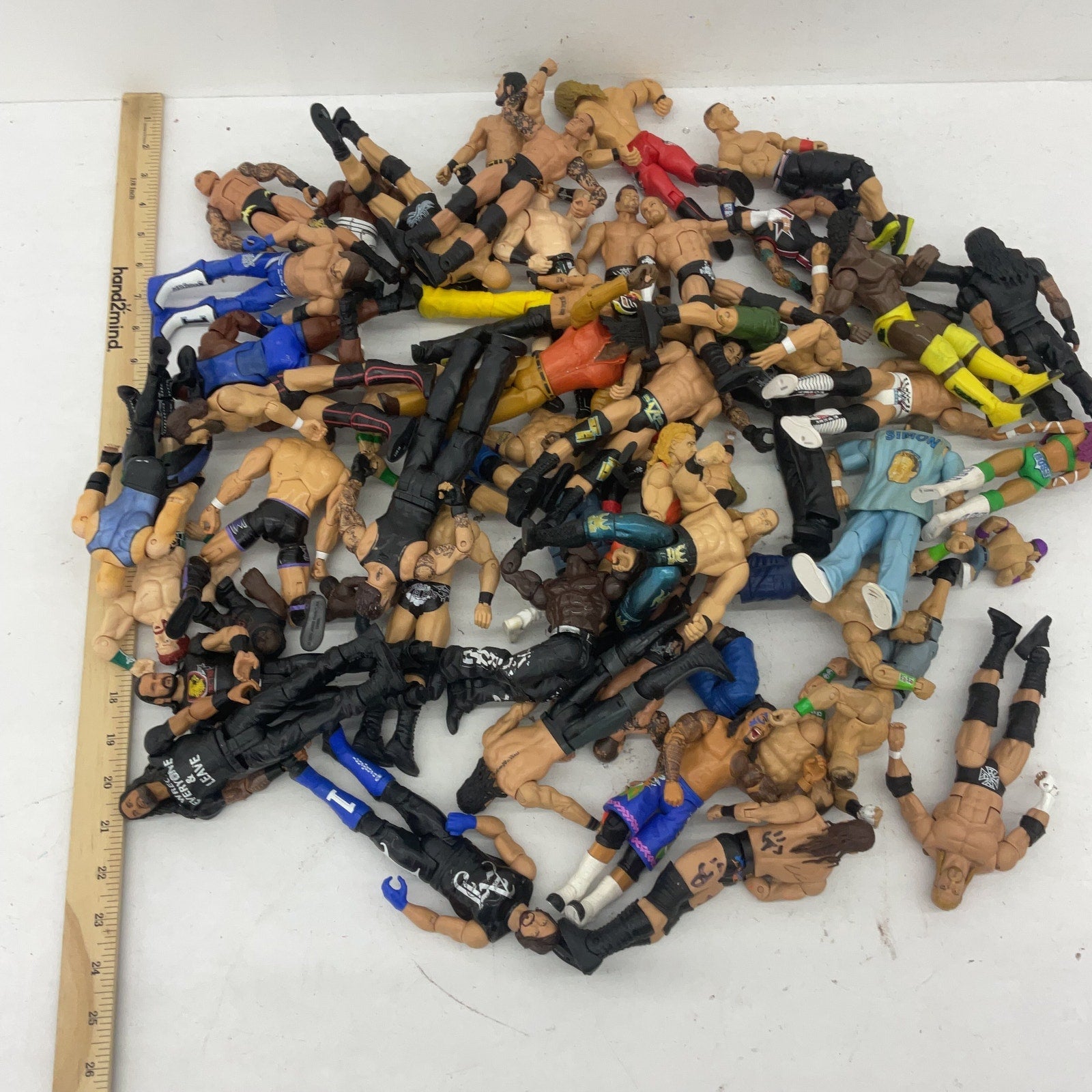 WWE WWF WCW Assorted Wrestling Wrestler Action Figures Toys Preowned LOT 10 lbs - Warehouse Toys