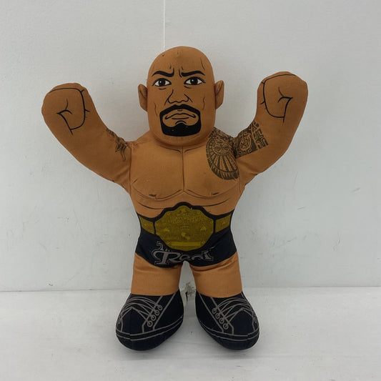 WWF Battle Brawlin Wrestler Wrestling Buddies The ROCK Plush Doll - Warehouse Toys