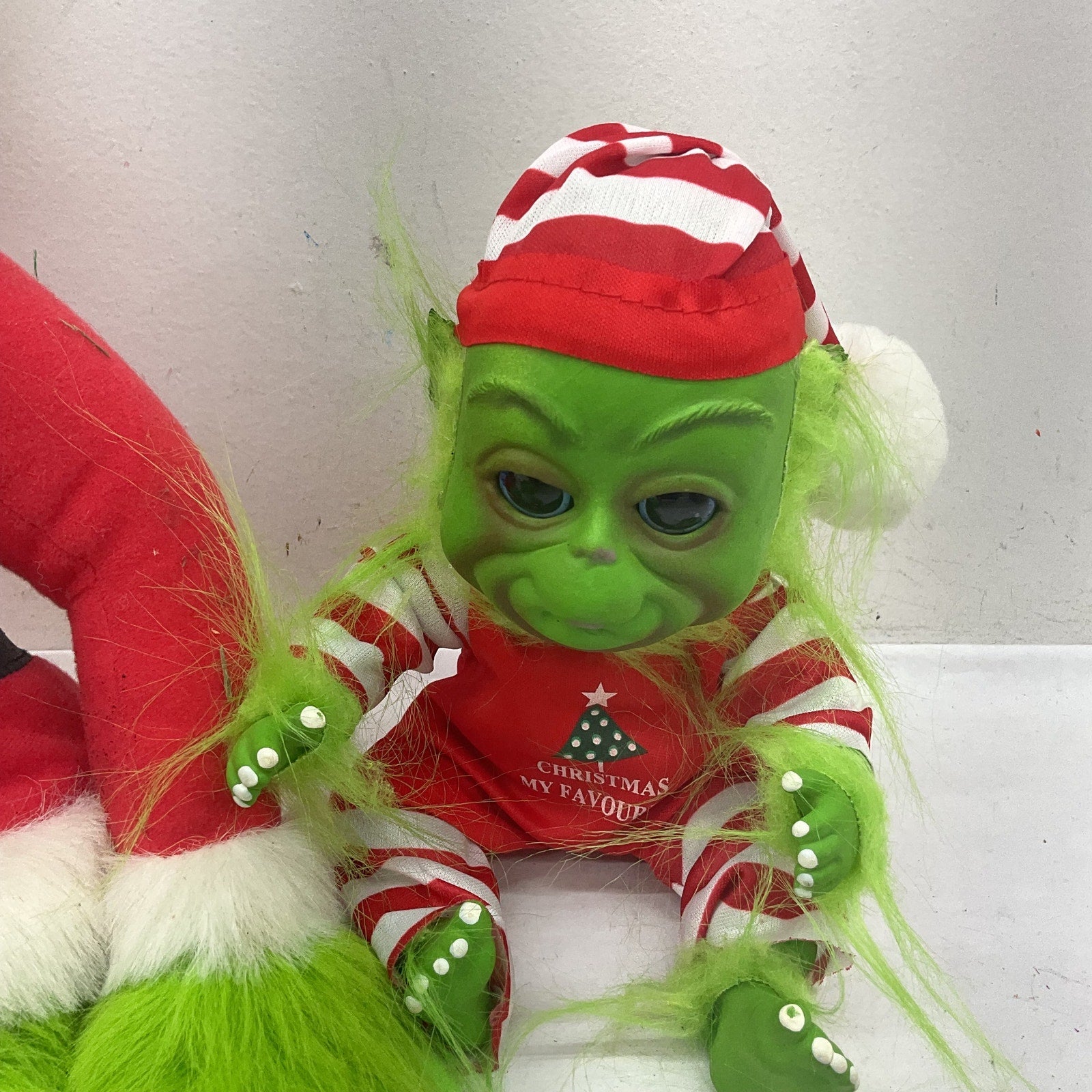 Xmas Grinch Who Stole Xmas Plush Doll Rubber Face & Ghost of Xmas Past Baby Doll - Warehouse Toys