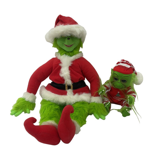 Xmas Grinch Who Stole Xmas Plush Doll Rubber Face & Ghost of Xmas Past Baby Doll - Warehouse Toys