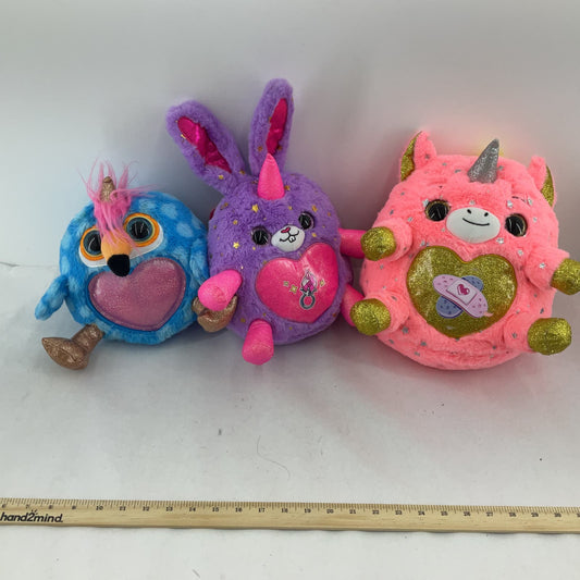 Zuru Purple Pink Blue Stuffed Animal Plush Toy Lot of 3 - Warehouse Toys