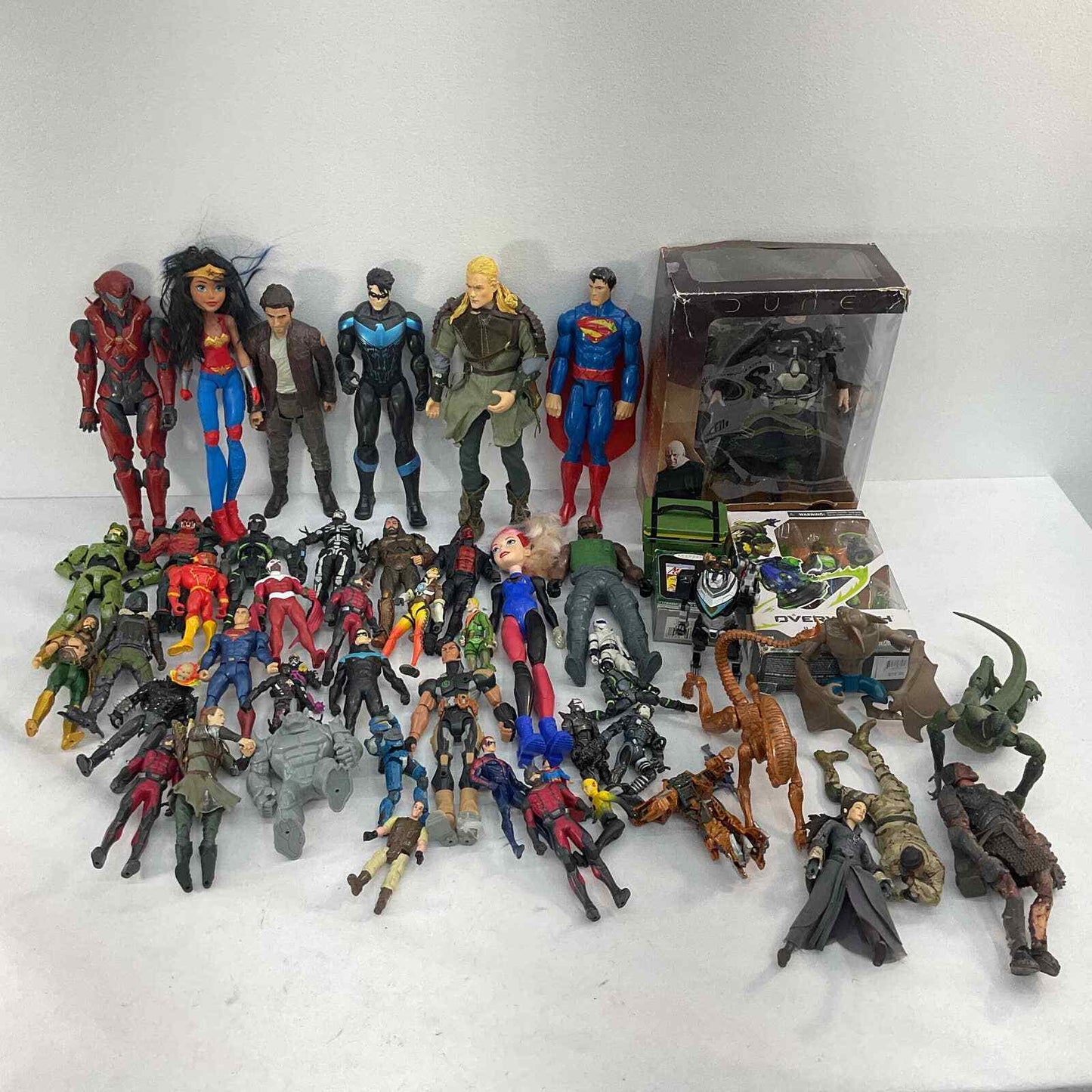 17 lbs Mixed LOT DC Comics Superheroes Character Action Figures Toys Marvel Used - Warehouse Toys