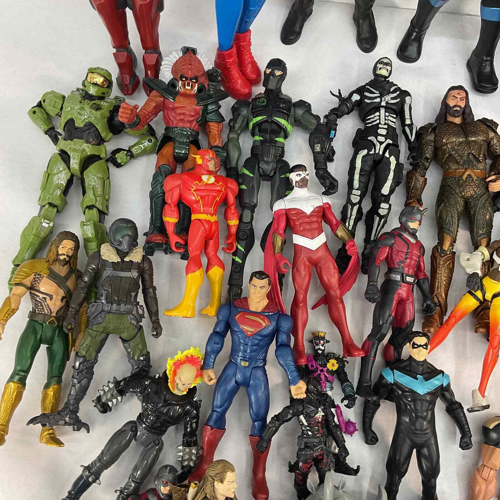 17 lbs Mixed LOT DC Comics Superheroes Character Action Figures Toys Marvel Used - Warehouse Toys