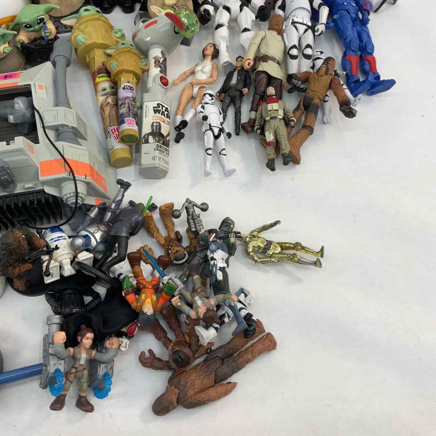 18 lbs Mixed LOT of Star Wars Disney Action Figures Toys Plush Collection Used - Warehouse Toys