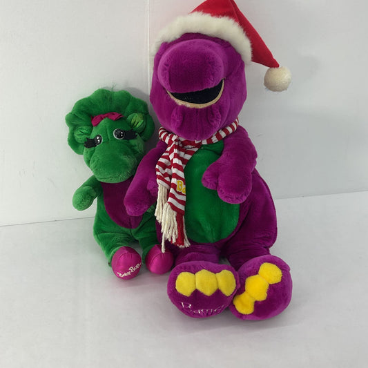 2 Barney and Friends Purple Stuffed Animal Plush Baby Bop Toys - Warehouse Toys