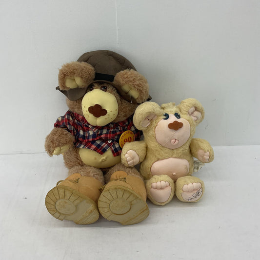 2 Furskins Brown Stuffed Animal Toy Lot 80s Bear - Warehouse Toys