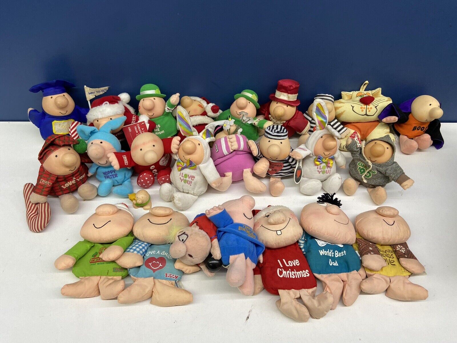 VTG LOT 22 Ziggy Comic Strip Plush Doll Toys & Russ Berrie Bean