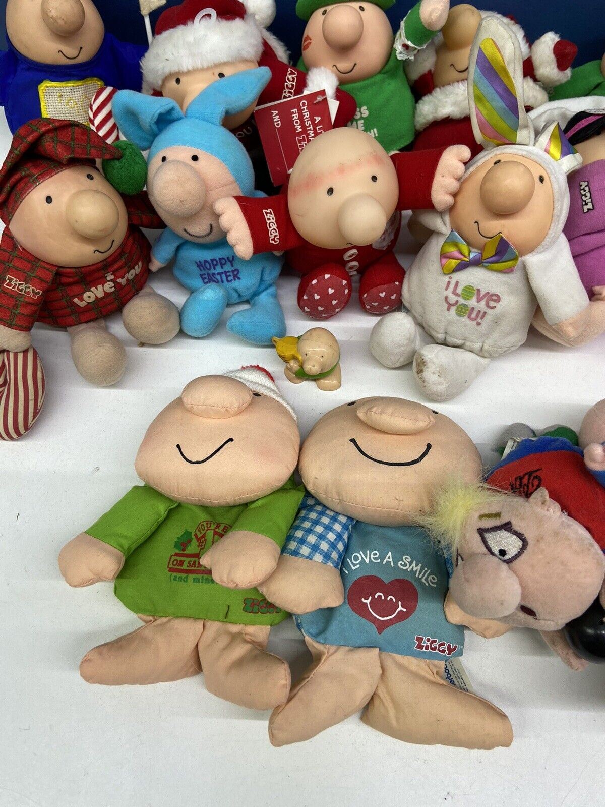 VTG LOT 22 Ziggy Comic Strip Plush Doll Toys & Russ Berrie Bean