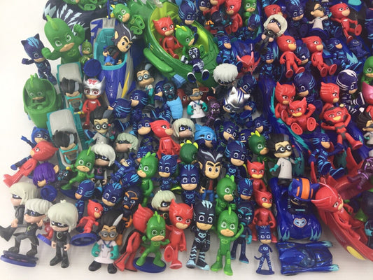 39 lbs LOT of PJ Masks Action Figures Toys Cars Connor Amaya Greg Super Heroes - Warehouse Toys