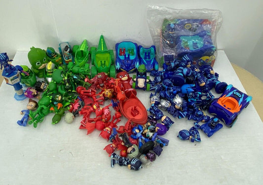 6 lbs LOT of PJ Masks Action Figures Toys Cars Connor Amaya Greg Super Heroes - Warehouse Toys