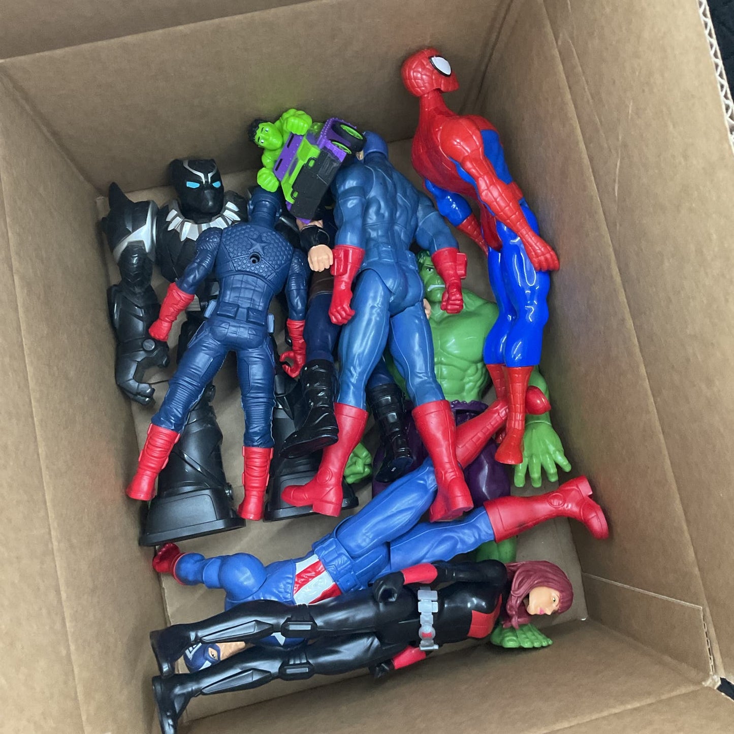 8 Pounds Marvel Superhero Action Figure Comic Movie Toy Lot Spiderman Hulk - Warehouse Toys