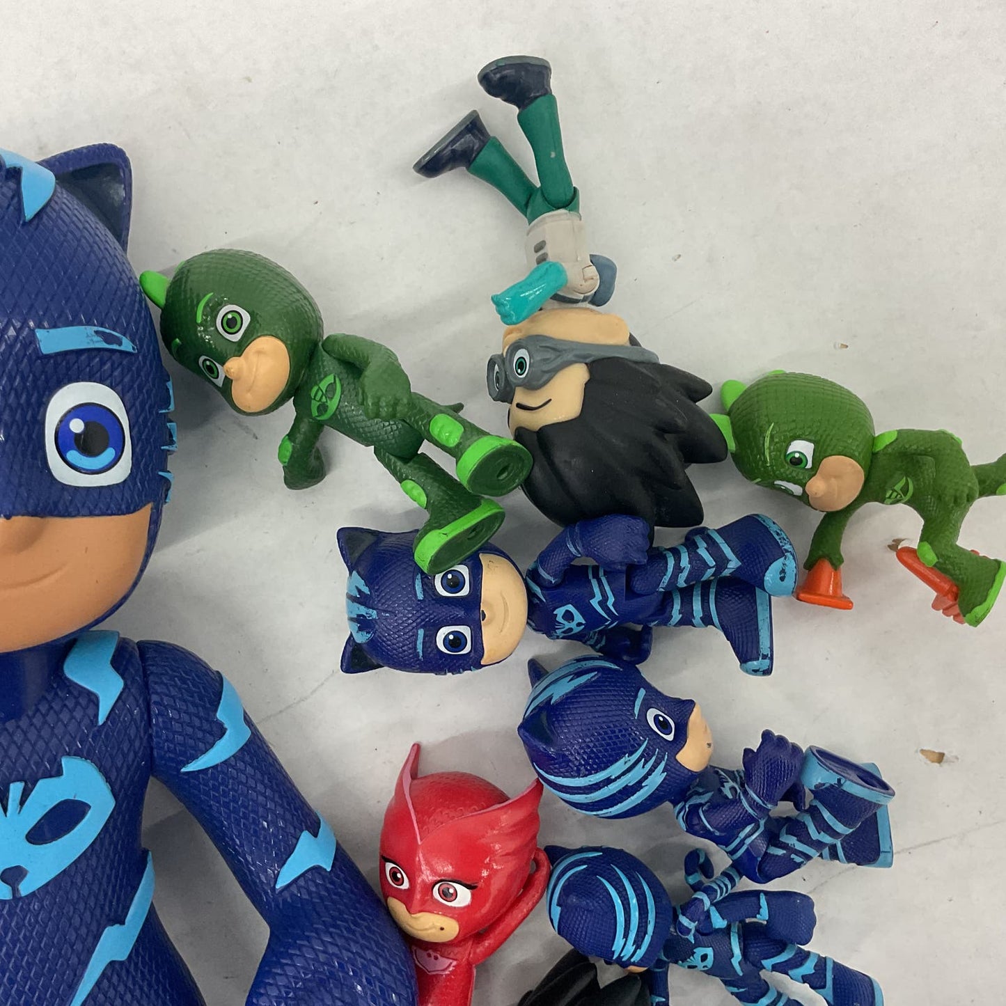 9 Pounds PJ MASKS Blue Green Red Action Figure Toy Lot Wholesale Bulk - Warehouse Toys