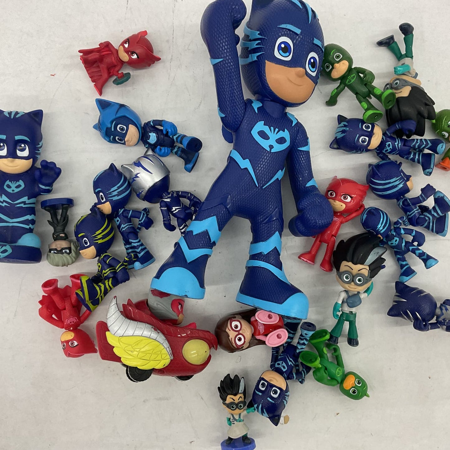 9 Pounds PJ MASKS Blue Green Red Action Figure Toy Lot Wholesale Bulk - Warehouse Toys