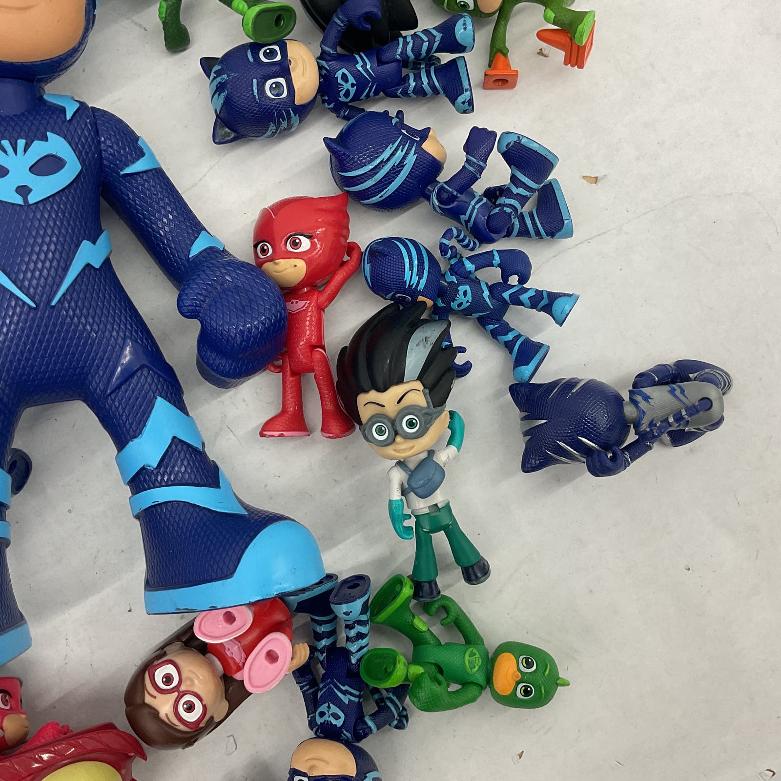 9 Pounds PJ MASKS Blue Green Red Action Figure Toy Lot Wholesale Bulk - Warehouse Toys