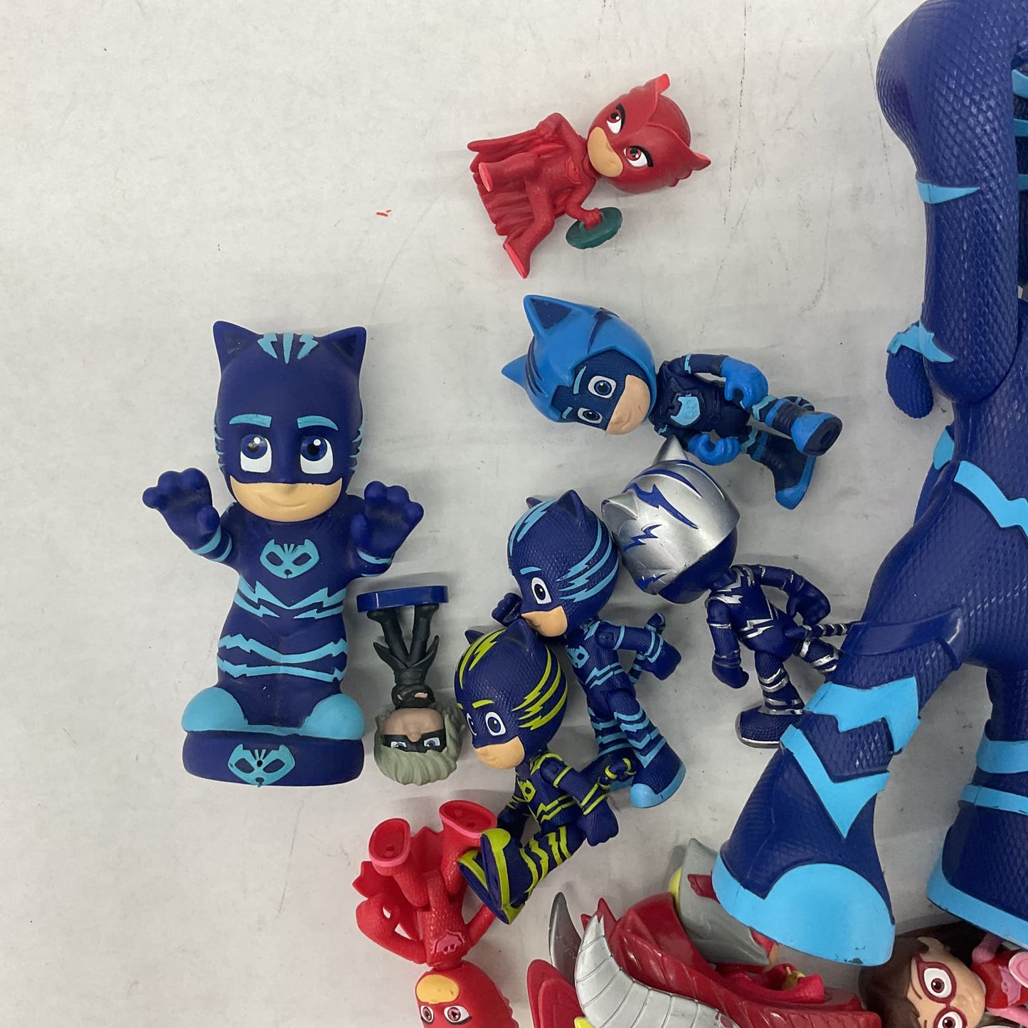 9 Pounds PJ MASKS Blue Green Red Action Figure Toy Lot Wholesale Bulk - Warehouse Toys