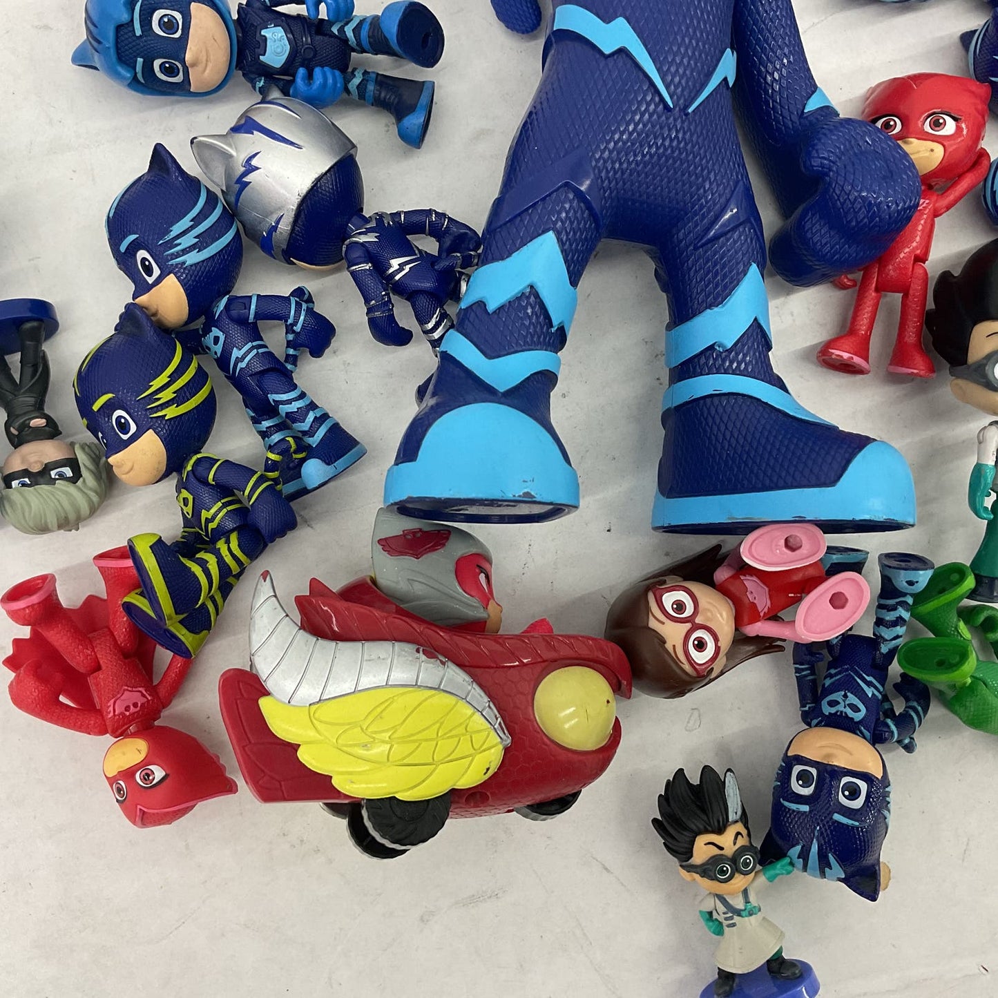 9 Pounds PJ MASKS Blue Green Red Action Figure Toy Lot Wholesale Bulk - Warehouse Toys