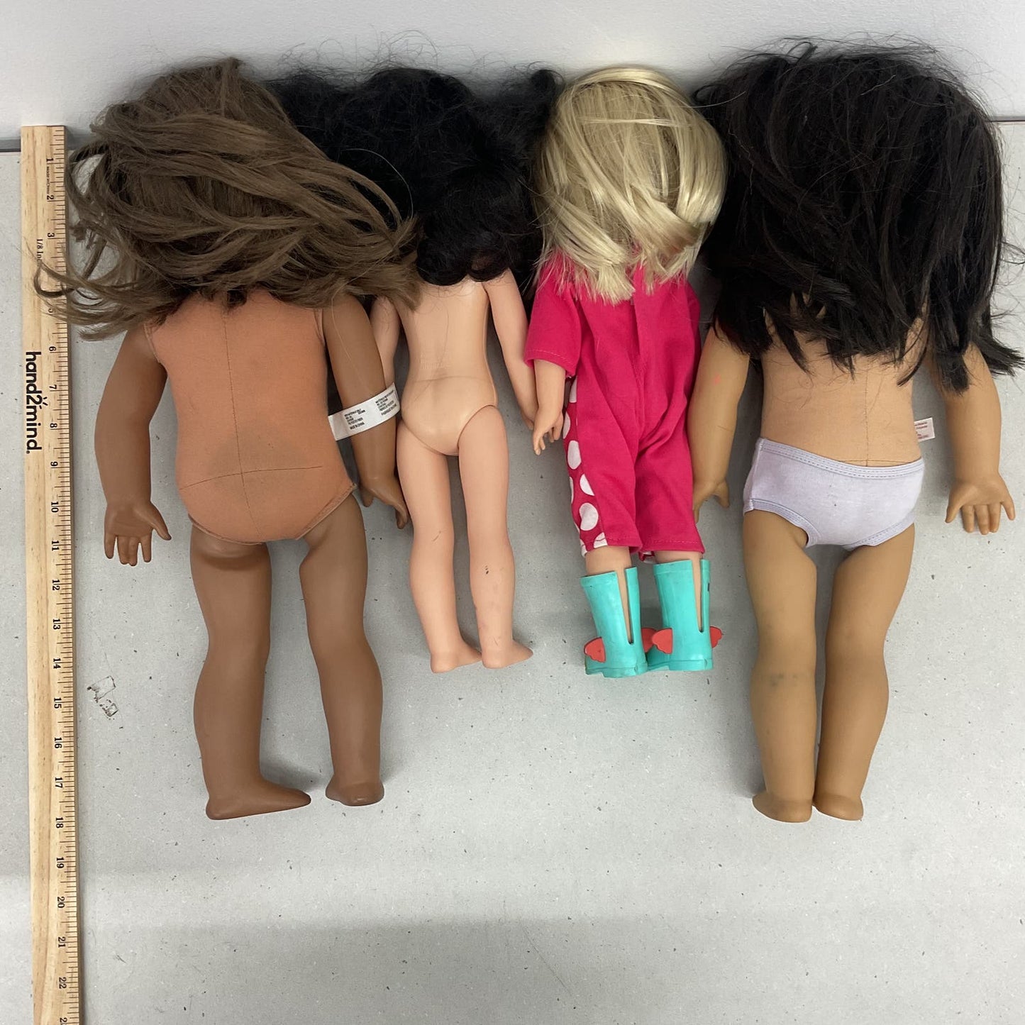 American Doll Brown Black Blonde Hair Play Doll Lot of 4 - Warehouse Toys