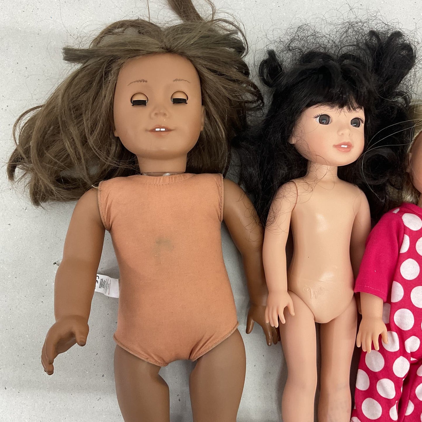 American Doll Brown Black Blonde Hair Play Doll Lot of 4 - Warehouse Toys